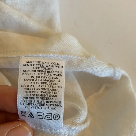 A.L.C. Tesi Linen Split Back Tee T Shirt White Size small - Picture 5 of 14